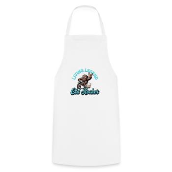 Living Legend Old Rocker - Bigfoot Pensioner - Cooking Apron - white - Front - AI Model Male 185 dark (185cm)
