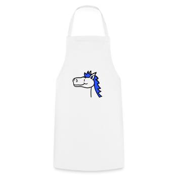 Cheval Mignon Poney Poulain Cheveux longs Mignon Bande dessinée - Tablier de cuisine - blanc - Devant - AI Model Male 185 dark (185cm)