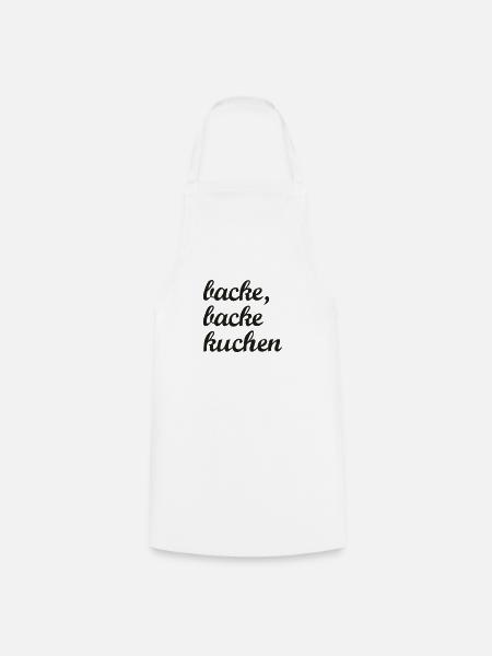 backe, backe kuchen - Kochschürze - Weiß