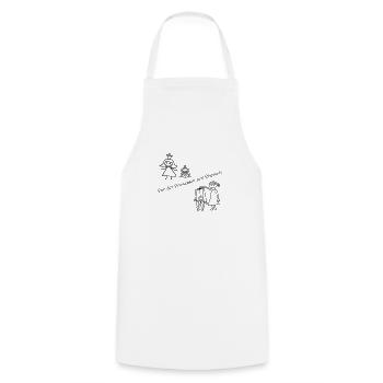 De princesse à épouse - Tablier de cuisine - blanc - Devant - AI Model Male 185 dark (185cm)