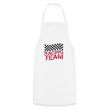 Conception de drapeau Racing Team - Tablier de cuisine - blanc - Devant - AI Model Male 185 dark (185cm)