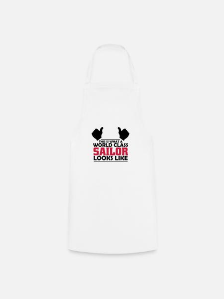 world class sailor - Cooking Apron - white