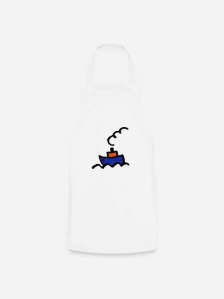 Boat - Cooking Apron - white