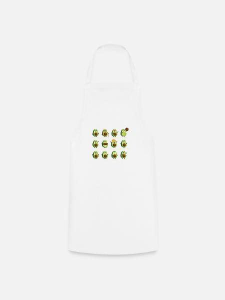 12 Avocados - Kochschürze - Weiß