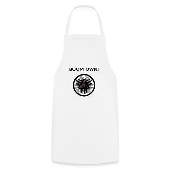 Boomtown Drucken! - Kochschürze - Weiß - Vorne - AI Model Male 185 dark (185cm)
