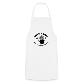 Gardener Garden Girl Orchard Hobby Gardener - Cooking Apron - white - Front - AI Model Male 185 dark (185cm)