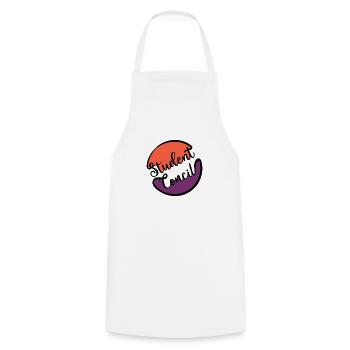 Student Concil - Cooking Apron - white - Front - AI Model Male 185 dark (185cm)