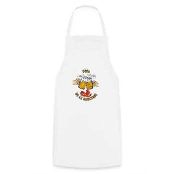 Fête de la saucisse 3 - Tablier de cuisine - blanc - Devant - AI Model Male 185 dark (185cm)