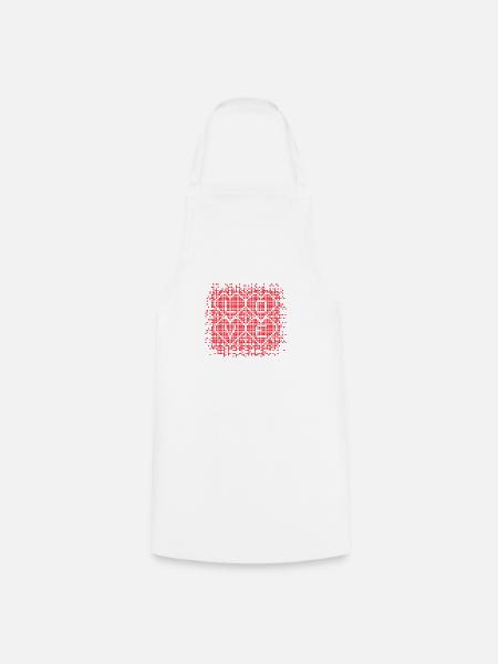 Liebe Pixel Design - Kochschürze - Weiß