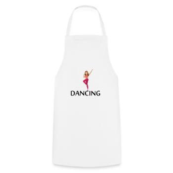 Danse Musique de danse - Tablier de cuisine - blanc - Devant - AI Model Male 185 dark (185cm)