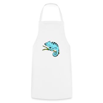 Drôle Cameleon 02 copie - Tablier de cuisine - blanc - Devant - AI Model Male 185 dark (185cm)