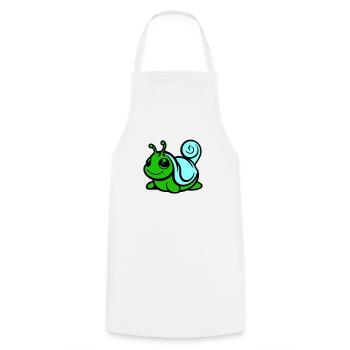 schnecke comic - Kochschürze - Weiß - Vorne - AI Model Male 185 dark (185cm)