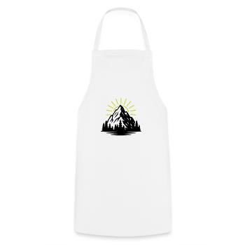 Mountain Nature Sun - Cooking Apron - white - Front - AI Model Male 185 dark (185cm)