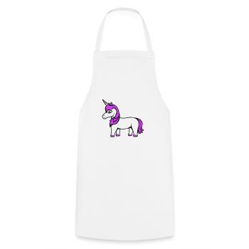 Licorne fille assez sympathique dessin animé cheval - Tablier de cuisine - blanc - Devant - AI Model Male 185 dark (185cm)