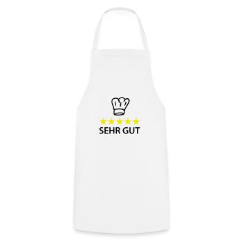 sehr gut koch - Cooking Apron - white - Front - AI Model Male 185 dark (185cm)
