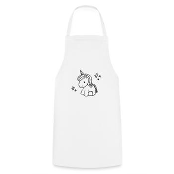 licorne - Tablier de cuisine - blanc - Devant - AI Model Male 185 dark (185cm)