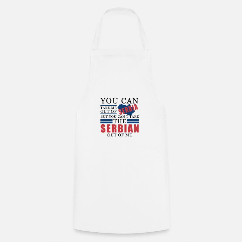 Serbie - Tablier de cuisine - blanc