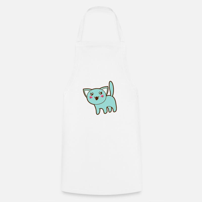Halloween cat - Cooking Apron - white