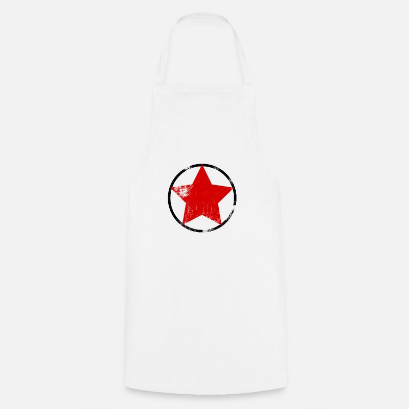 Red Star - Cooking Apron - white