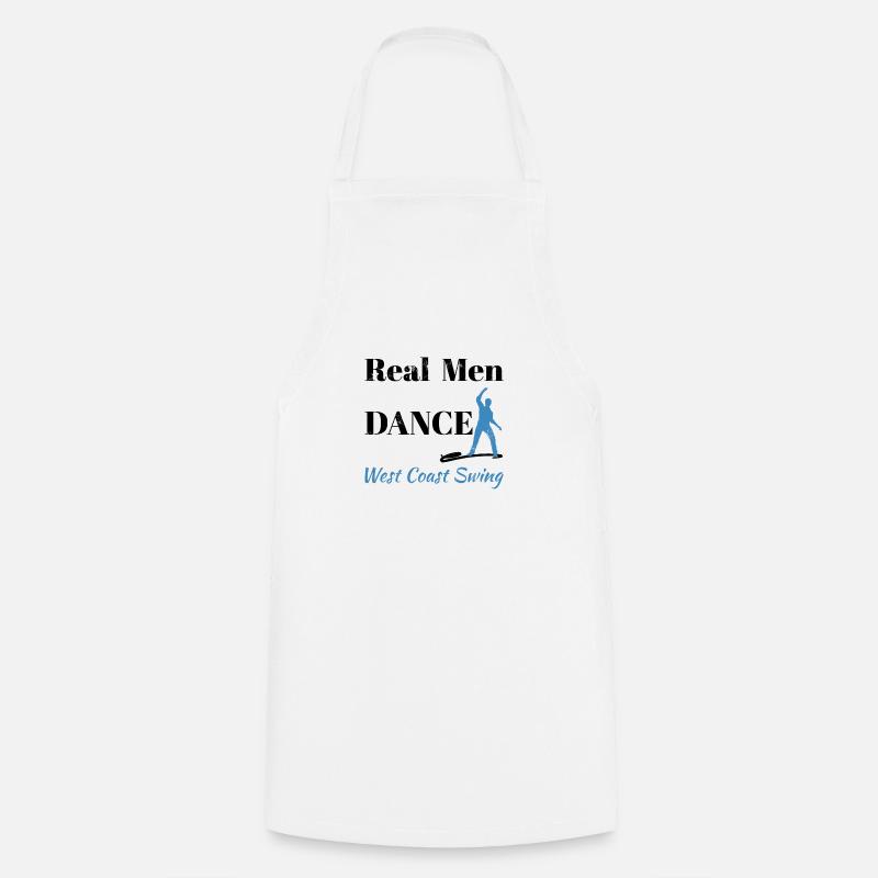 Real Men West Coast Swing WCS Geschenk tanzen - Kochschürze - Weiß