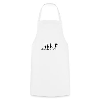 Evolution shirt football black from baby to professional - Cooking Apron - white - Front - AI Model Male 185 dark (185cm)