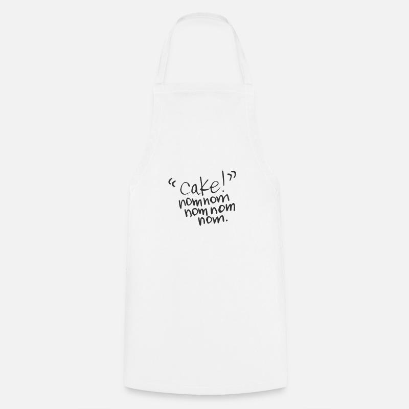 Cake nom nom nom - Cooking Apron - white