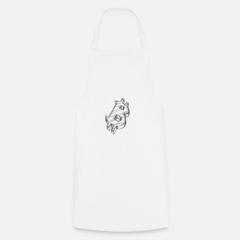 Bitcoin - Tablier de cuisine - blanc