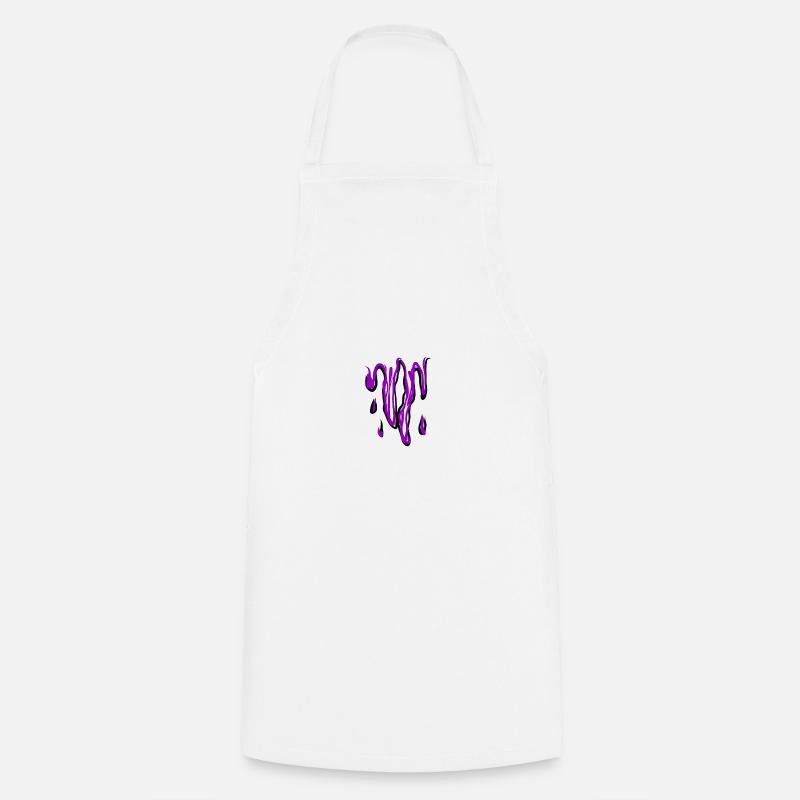 Dripping Purple Design - Tablier de cuisine - blanc