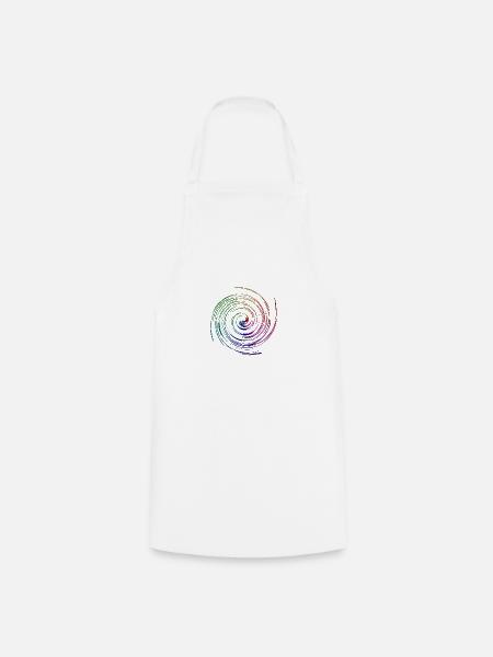 Rainbow whirl oder Regenbogen wirbel - Kochschürze - Weiß