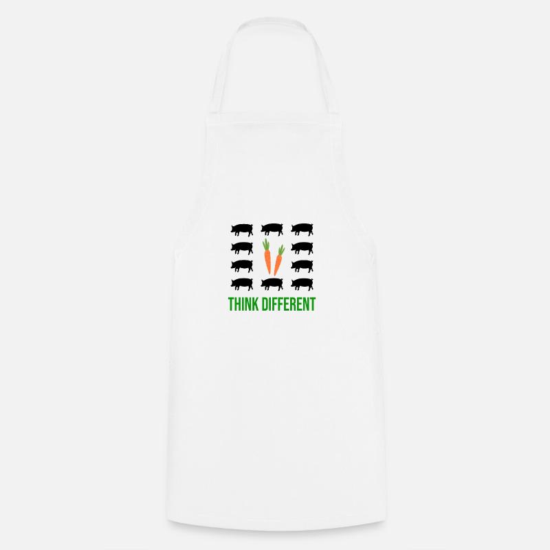 Think Different Vegan - Kochschürze - Weiß