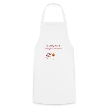 RSG Rhythmische Sportgymnastik BAND - Kochschürze - Weiß - Vorne - AI Model Male 185 dark (185cm)