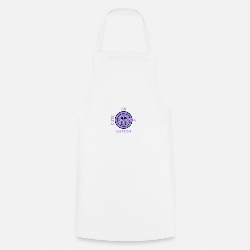 CUTE AS A BUTTON - Cooking Apron - white