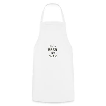 Make Beer Not War - Kochschürze - Weiß - Vorne - AI Model Male 185 dark (185cm)