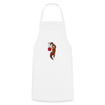 Laycher sloth - Cooking Apron - white - Front - AI Model Male 185 dark (185cm)