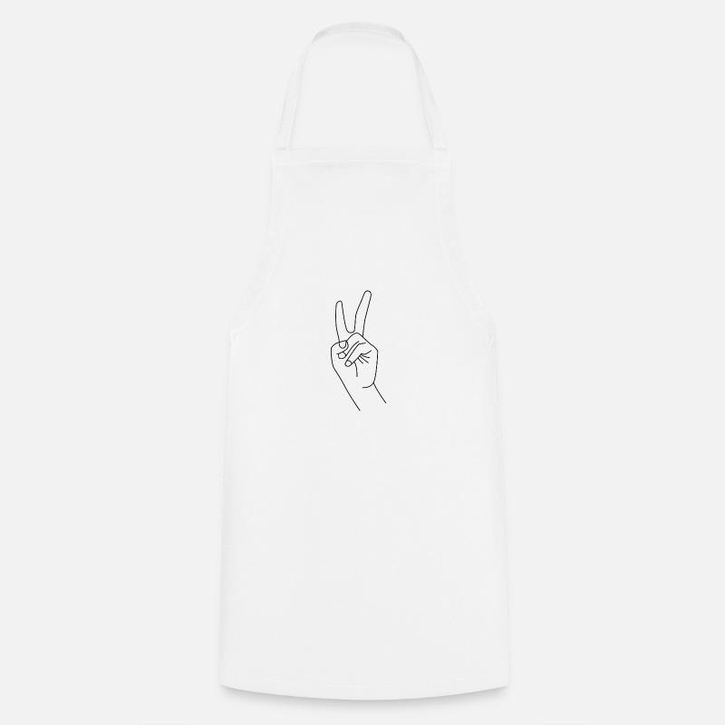 Peace - Tablier de cuisine - blanc