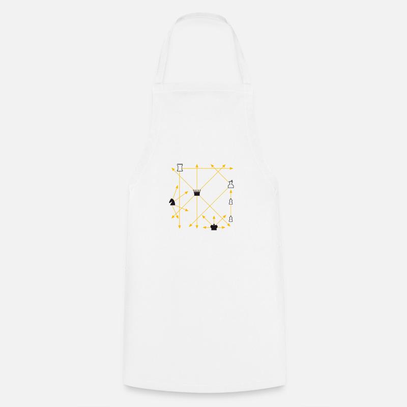 échecs - Tablier de cuisine - blanc