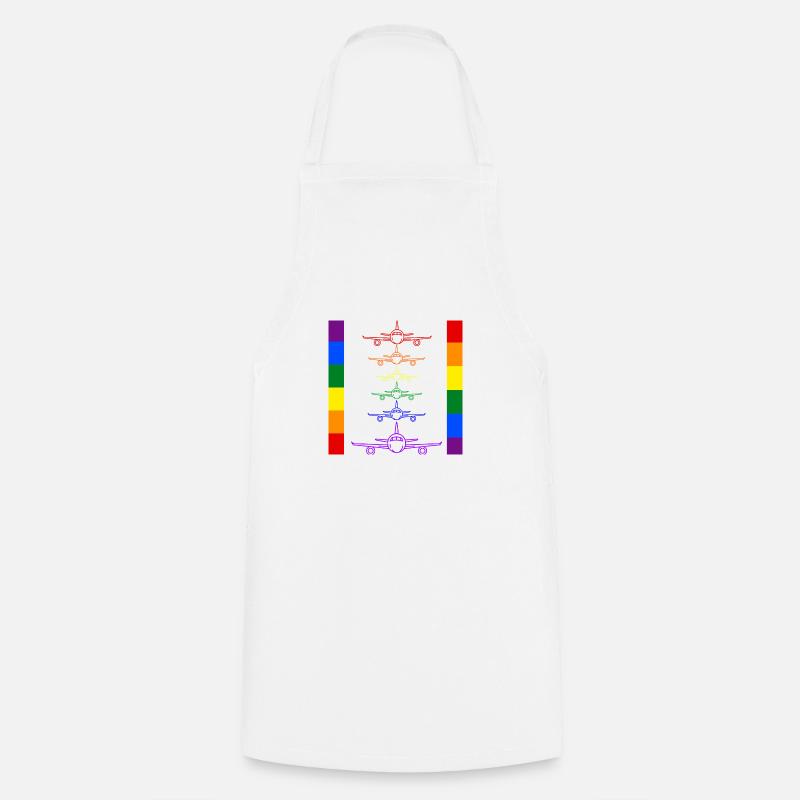rainbow planes - Cooking Apron - white
