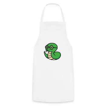Eyeglass Snake Nose Bike Reptile Comic - Cooking Apron - white - Front - AI Model Male 185 dark (185cm)