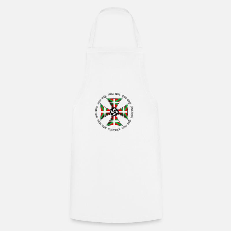 croix basque design 82 - Tablier de cuisine - blanc