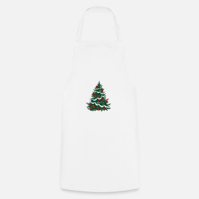arbre de noel - Tablier de cuisine - blanc