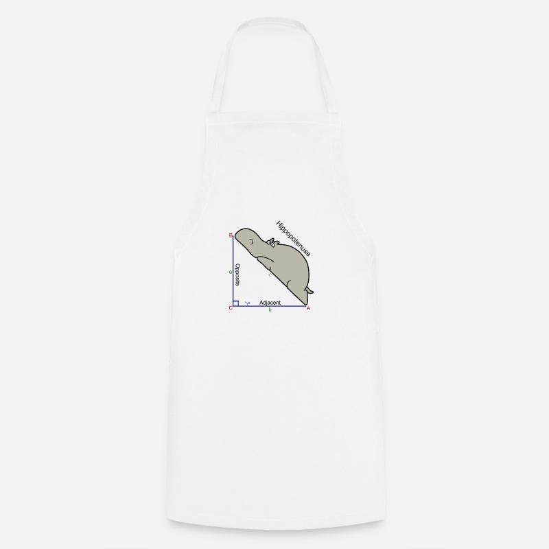Hypotenuse math humor - Cooking Apron - white
