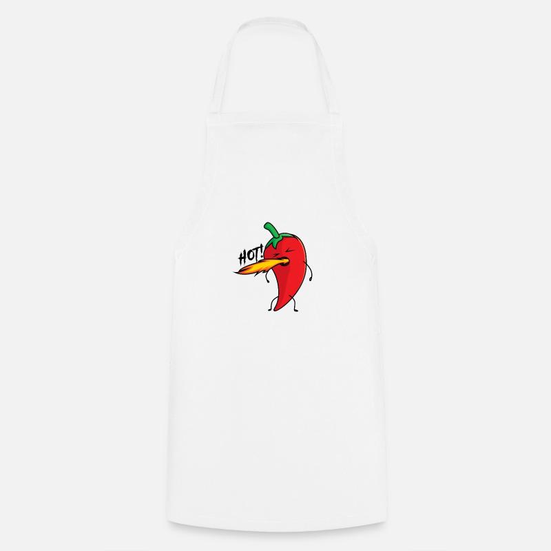 Chilli hot - Kochschürze - Weiß