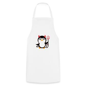 devil - Cooking Apron - white - Front - AI Model Male 185 dark (185cm)