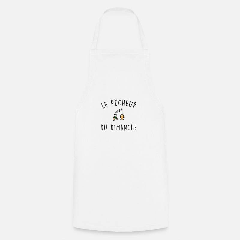 Le pêcheur du dimanche - Tablier de cuisine - blanc