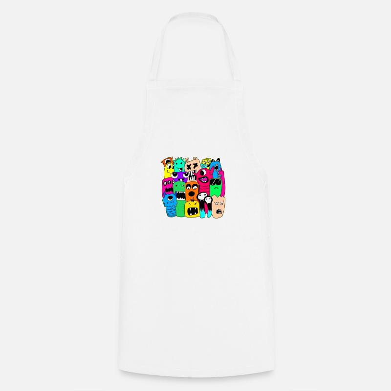 MONSTER DOODLE - Tablier de cuisine - blanc