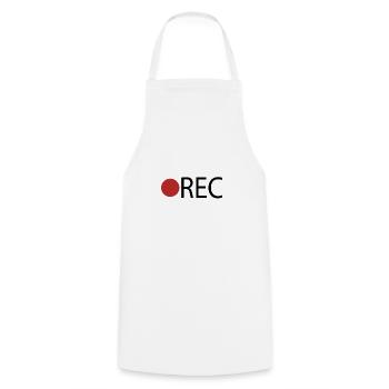 REC Recording Button - Kochschürze - Weiß - Vorne - AI Model Male 185 dark (185cm)