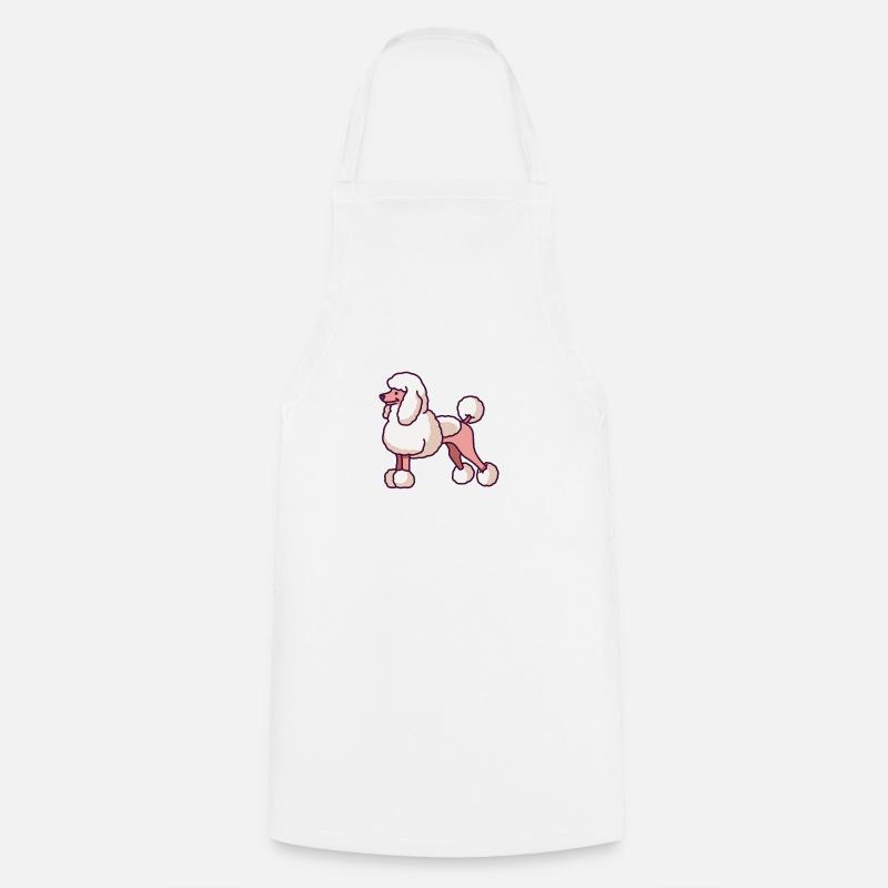 poodle - Cooking Apron - white