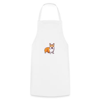 Pembroke Welsh Corgi - Cooking Apron - white - Front - AI Model Male 185 dark (185cm)