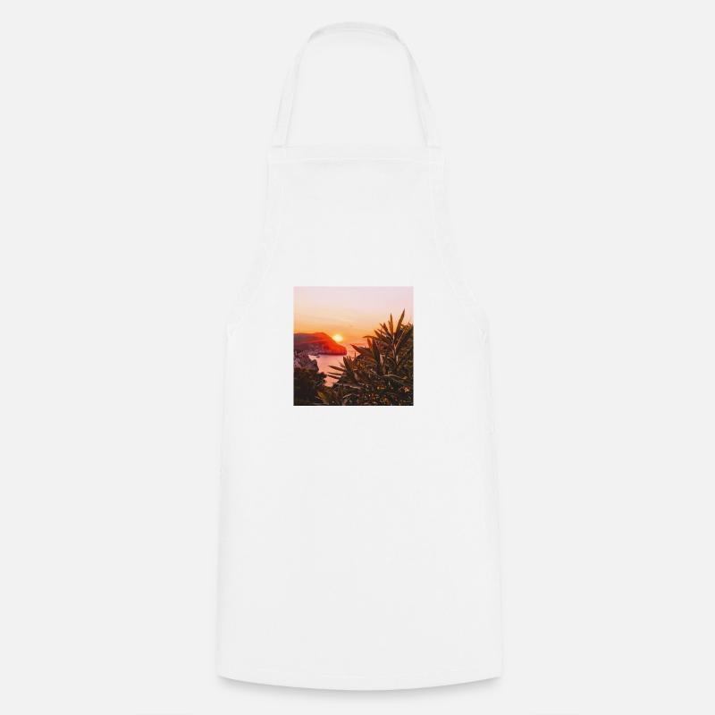 Coucher de soleil à Ibiza - Tablier de cuisine - blanc