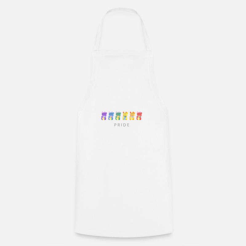 Mois de fierté chat clin d'oeil - Tablier de cuisine - blanc